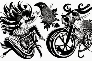 a tail bone is a bike tattoo idea