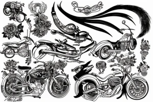 a tail bone is a bike tattoo idea