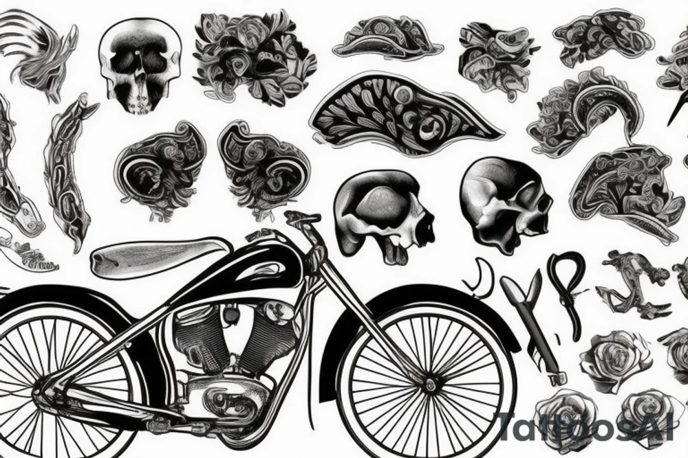 a tail bone is a bike tattoo idea