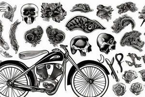 a tail bone is a bike tattoo idea