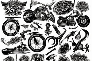 a tail bone is a bike tattoo idea