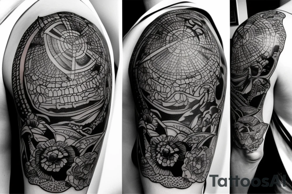 umbrella shield tattoo idea