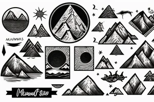 Mountains, ocean, and midwest tattoo idea