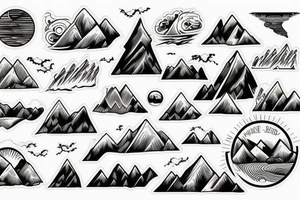 Mountains, ocean, and midwest tattoo idea