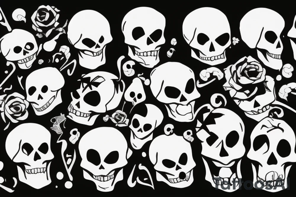 Skeleton in a suit tattoo idea