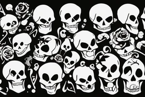 Skeleton in a suit tattoo idea