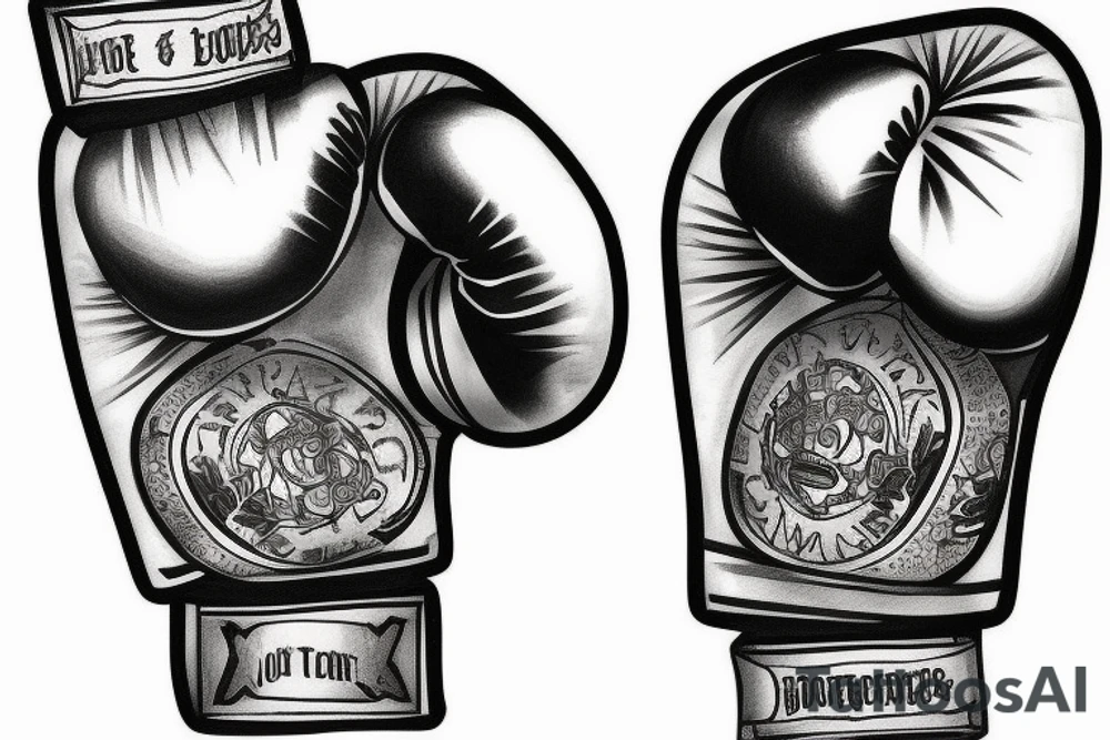 Boxing gloves and bible verses tattoo idea
