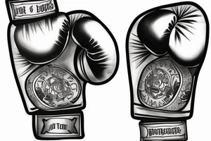 Boxing gloves and bible verses tattoo idea
