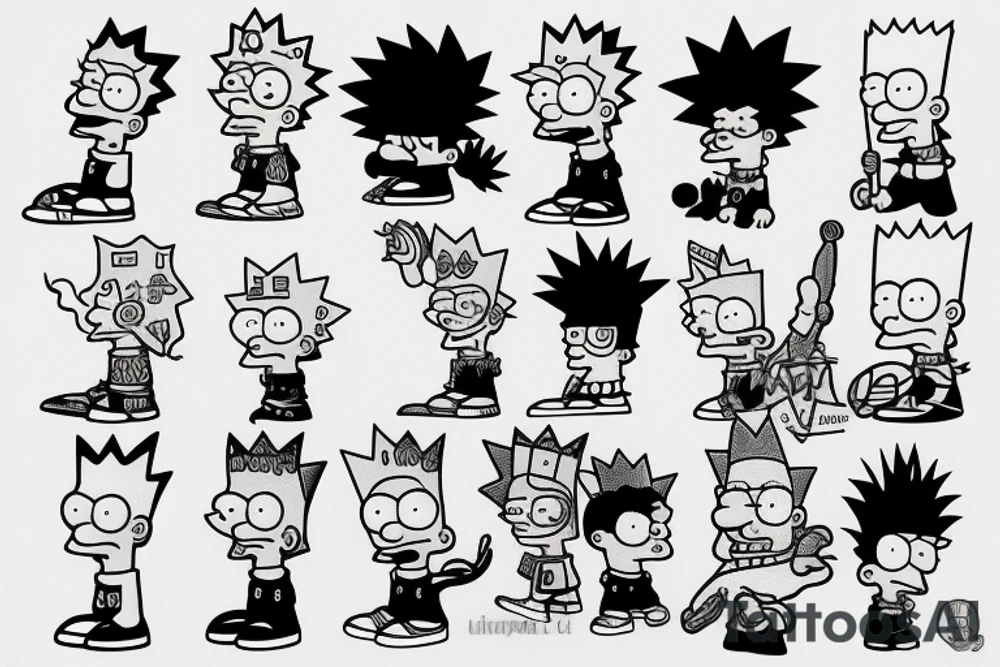 bart simpson tattoo idea