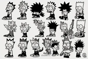 bart simpson tattoo idea