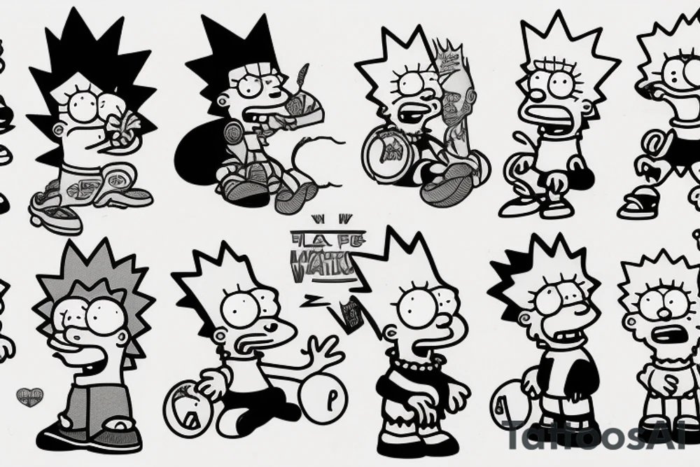 bart simpson tattoo idea