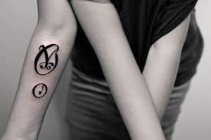 I would like a minimal feminine tattoo with my grandchildren's initials incorporated.  The initials are JP and ML. I like infinity signs tattoo idea