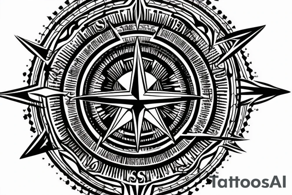 compass with illuminati tattoo idea