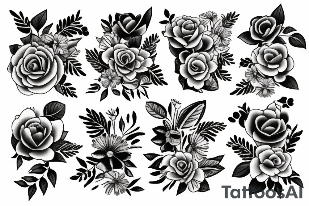 405 with flowers tattoo idea