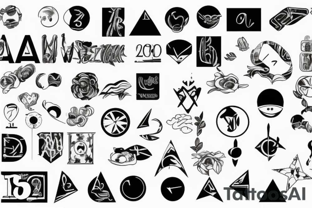 3 numbers tattoo idea