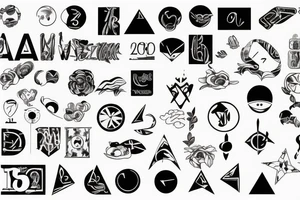 3 numbers tattoo idea