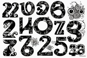 3 numbers tattoo idea