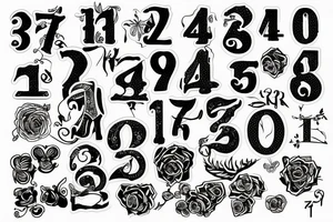 3 numbers tattoo idea