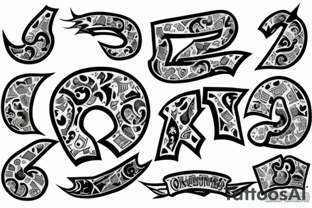 Numbers inside oklahoma tattoo idea
