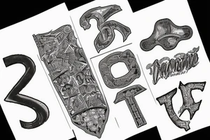 Numbers inside oklahoma tattoo idea