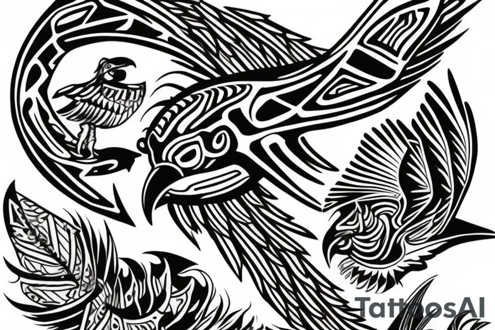 Osprey tribal tattoo idea