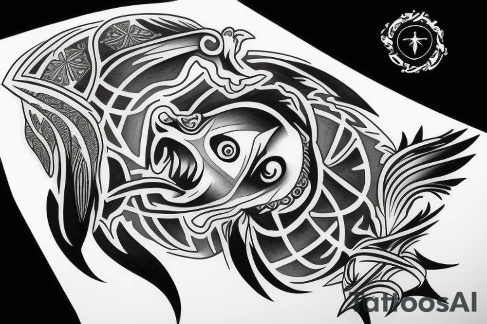 Osprey tribal tattoo idea