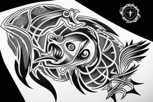 Osprey tribal tattoo idea