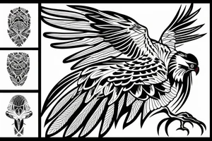 Osprey in flight tattoo idea