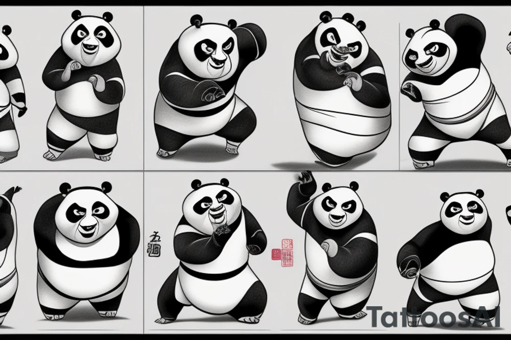 Kung fu panda tattoo tattoo idea