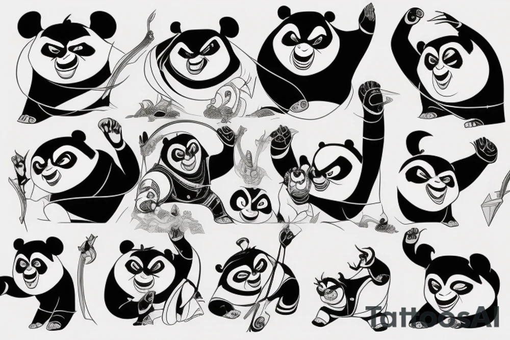 Kung fu panda tattoo tattoo idea