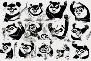 Kung fu panda tattoo tattoo idea