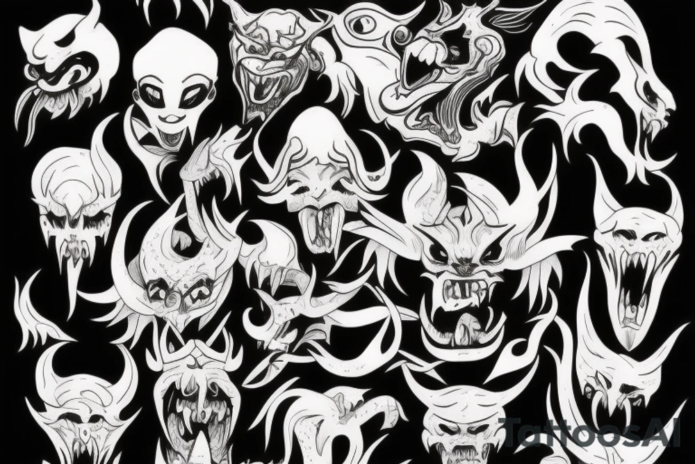 Demon Oni tattoo idea
