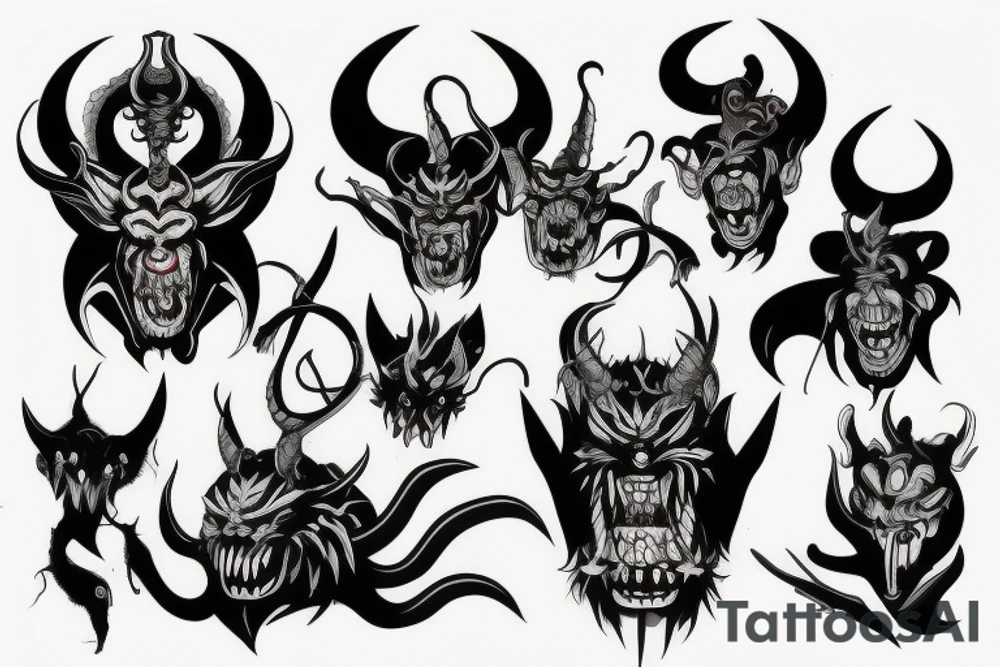 Demon Oni tattoo idea