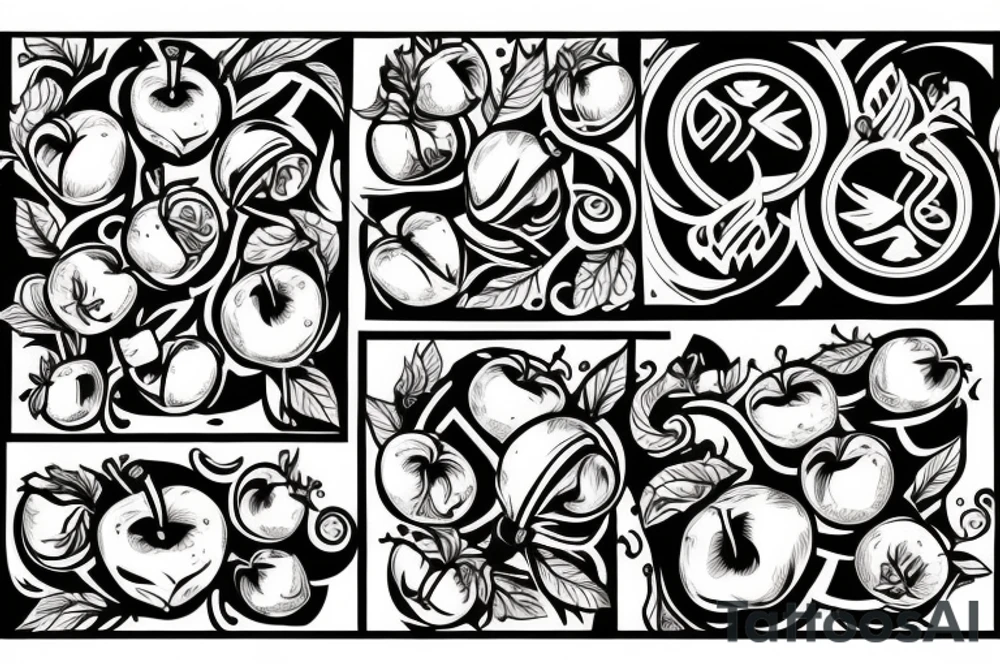 a box of apples tattoo idea