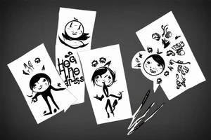Dancing happiness family struggle tattoo idea