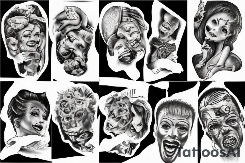 Dancing happiness family struggle tattoo idea