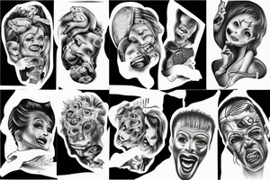 Dancing happiness family struggle tattoo idea
