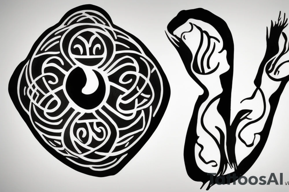 a cool ancient balance tattoo idea