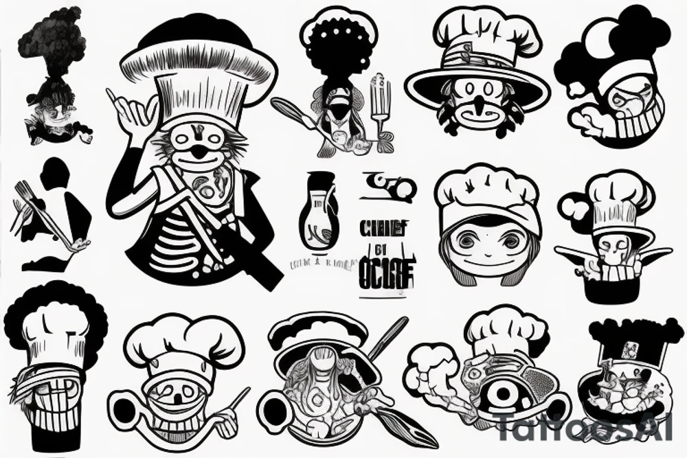 Cooking, chef, one piece tattoo idea