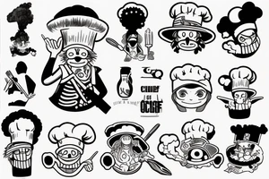 Cooking, chef, one piece tattoo idea