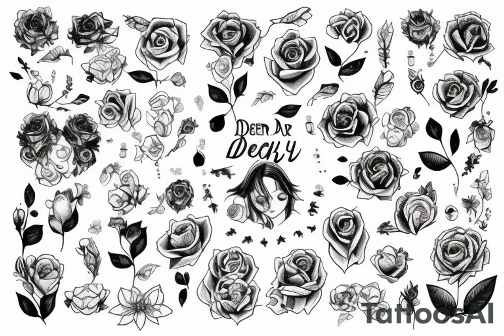 The other night, dear As I lay sleeping I dreamed I held you In my arms When I awoke, dear I was mistaken So I hung my head and I cried tattoo idea