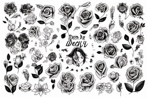The other night, dear As I lay sleeping I dreamed I held you In my arms When I awoke, dear I was mistaken So I hung my head and I cried tattoo idea