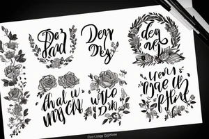 The other night, dear As I lay sleeping I dreamed I held you In my arms When I awoke, dear I was mistaken So I hung my head and I cried tattoo idea