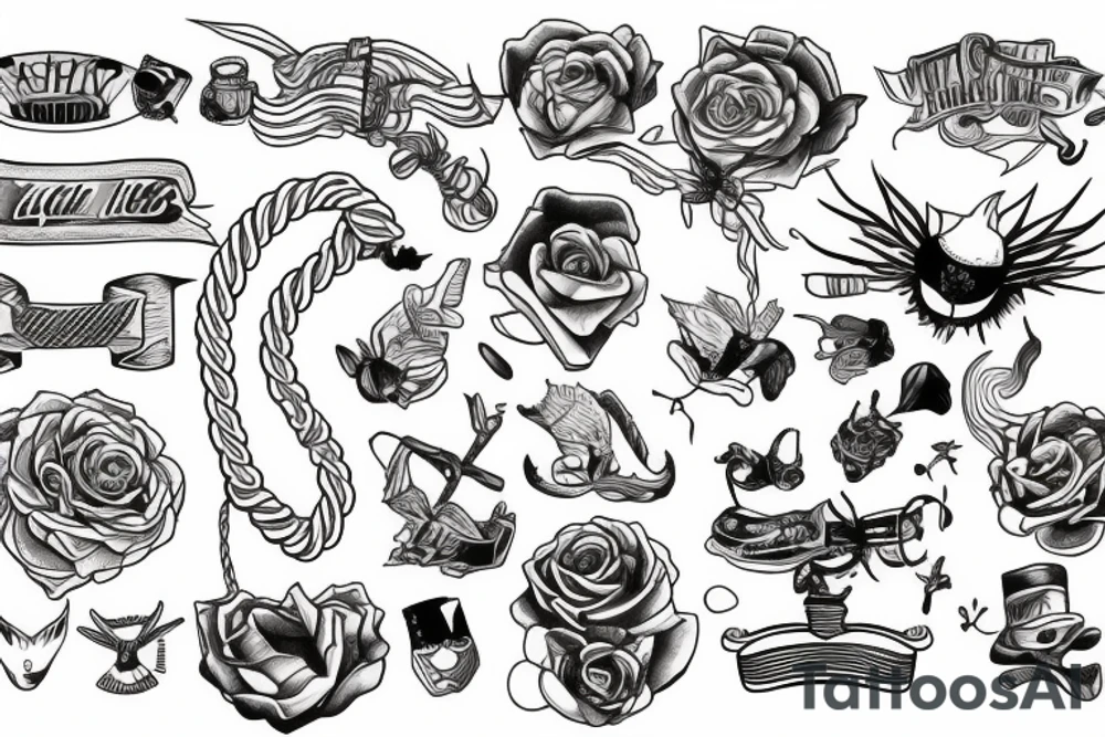 ship that has a rope tattoo idea