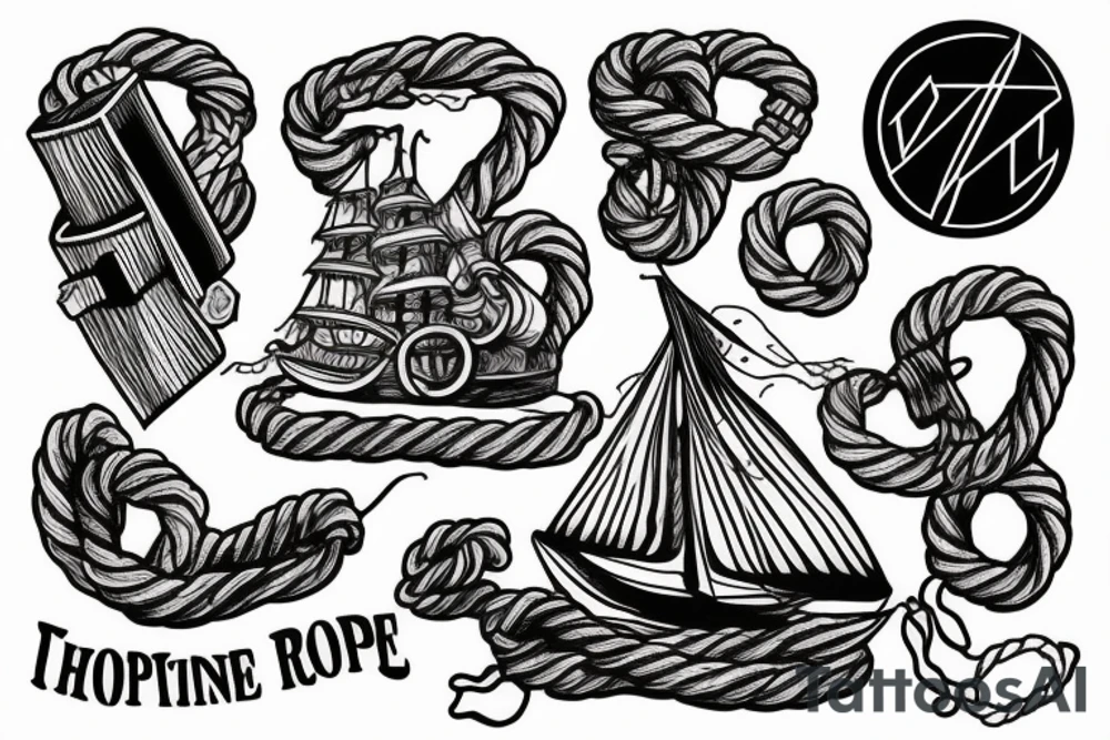 ship that has a rope tattoo idea