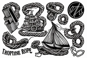 ship that has a rope tattoo idea