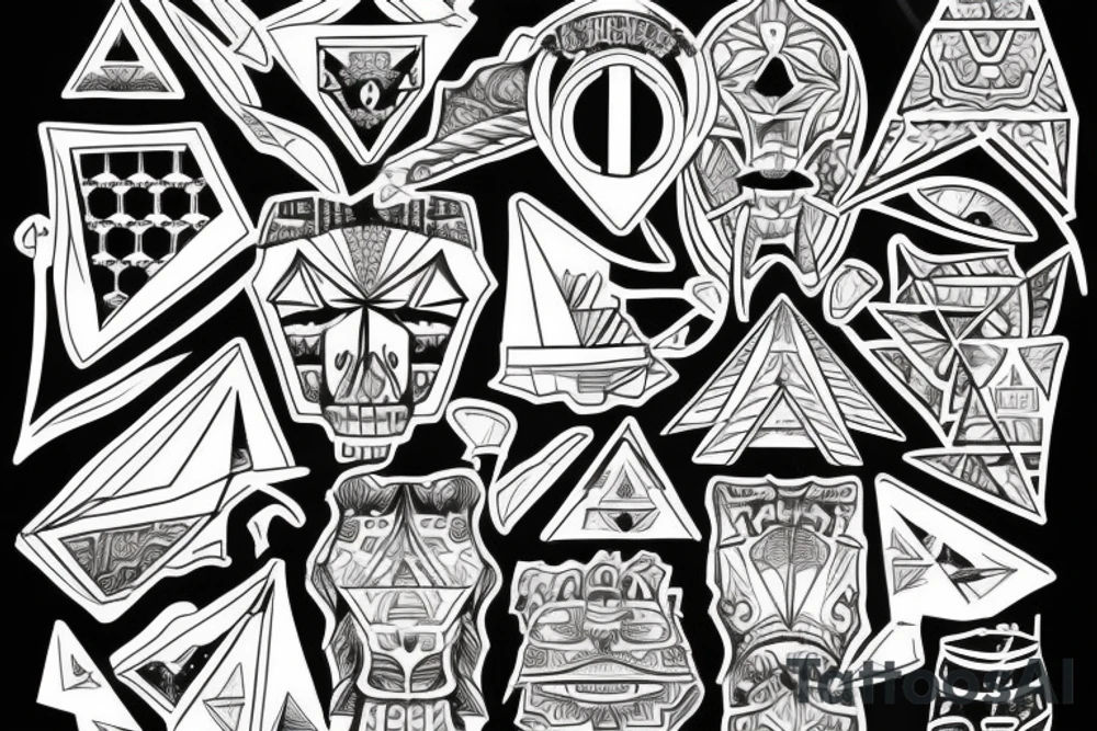 pyramids tattoo idea