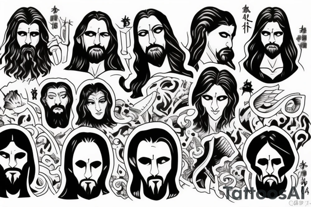 Jesus Christ coming to destroy the world tattoo idea