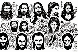 Jesus Christ coming to destroy the world tattoo idea