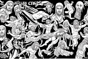 Jesus Christ coming to destroy the world tattoo idea